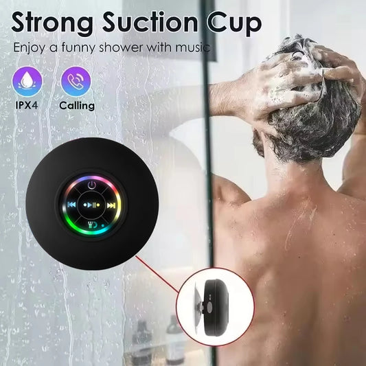 Coluna Bluetooth Sem Fios Portátil Luz LED Altifalante à Prova de Água IPX4 Coluna Para Exterior Casa de Banho