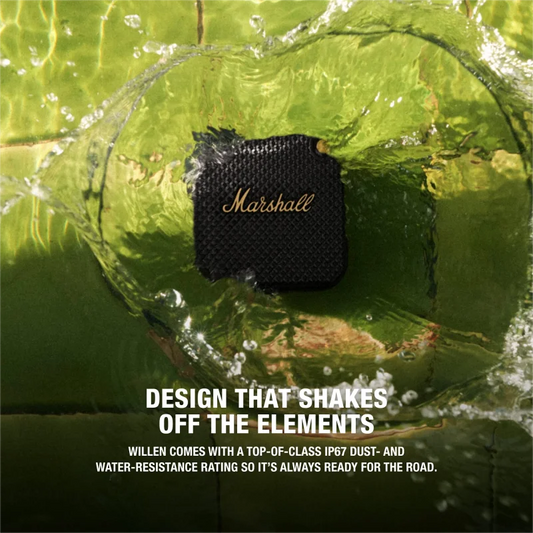 Coluna Marshall Willen Portátil Bluetooth – À Prova de Água, Interior e Exterior