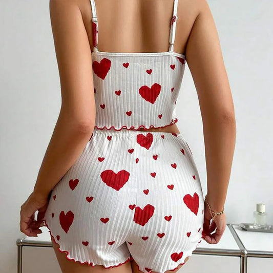 Conjunto de Pijama Feminino Verão — Top e Calções