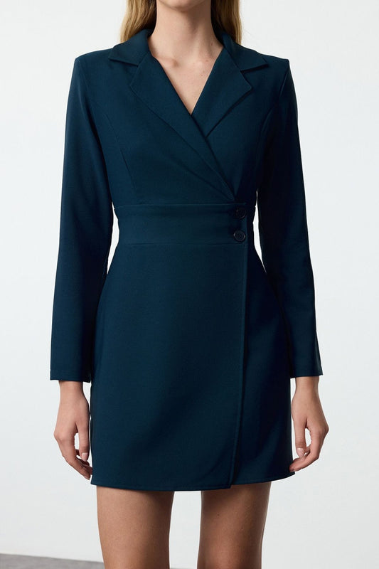 TRENDYOL Vestido traçado - Azul - Azul
