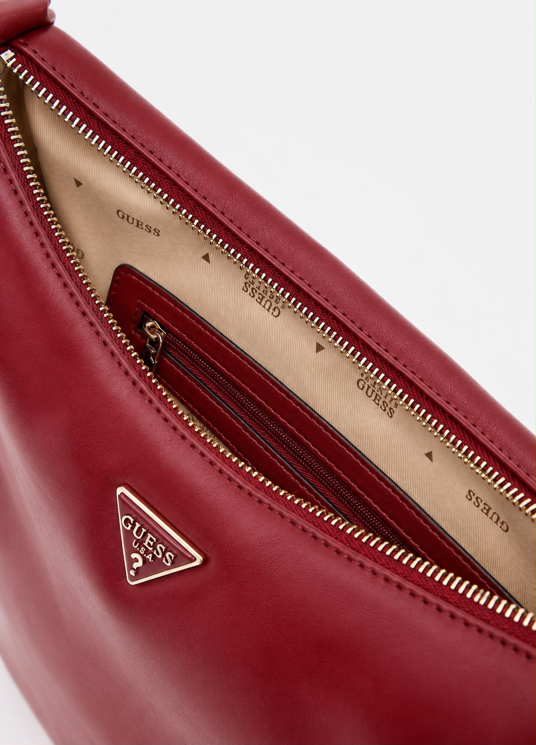 Mala GUESS Hobo Ombro Vermelho Bordeaux