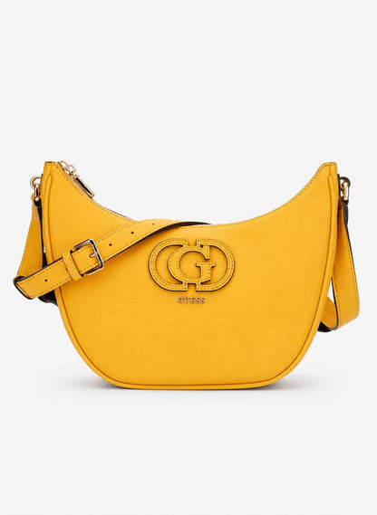 Mala GUESS Hobo Crossbody GG Amarelo Mostarda