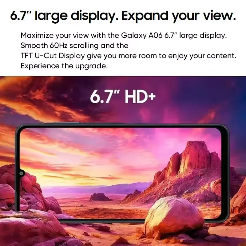 Samsung Galaxy A06 4G – Ecrã 6.7", 50MP Dual Câmara, 5000mAh, Helio G85