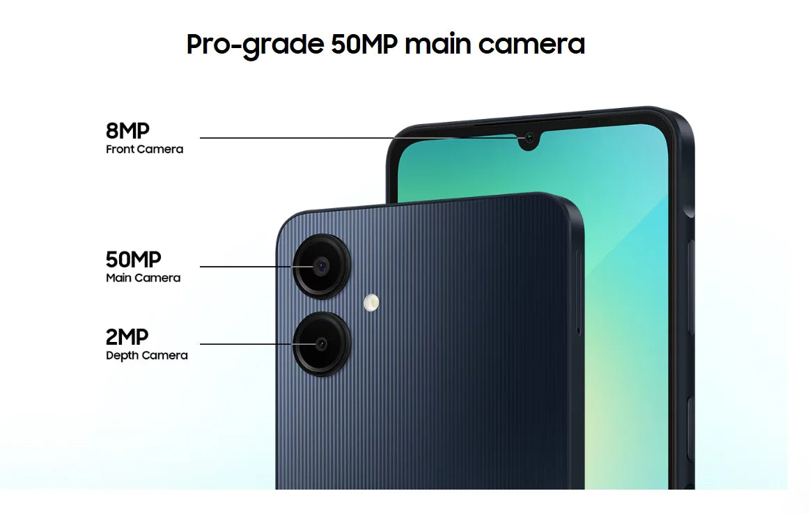 Samsung Galaxy A06 4G – Ecrã 6.7", 50MP Dual Câmara, 5000mAh, Helio G85