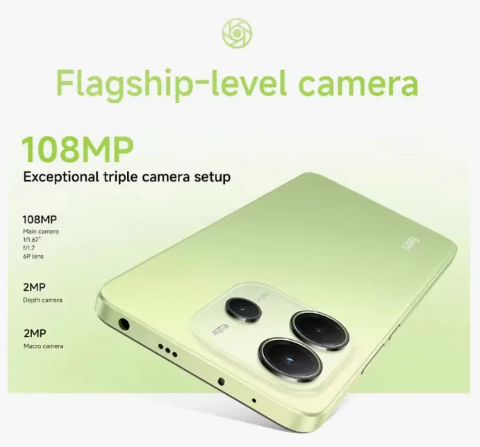 Smartphone Xiaomi Redmi Note 14 – AMOLED 120Hz, 108MP, 5500mAh, NFC, 5G