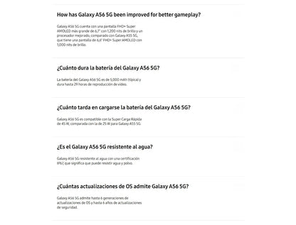 Samsung Galaxy A56 5G – 128GB, FHD+ 6.7", 50MP, 5000mAh, NFC, Android
