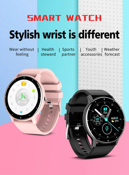 Smartwatch LIGE – Fitness, Freq. Cardíaca, À Prova de Água, Android e iOS