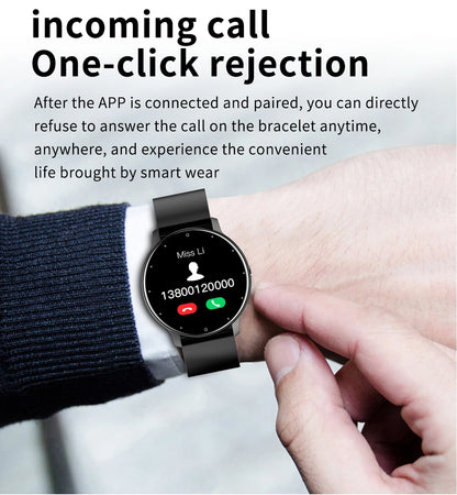 Smartwatch LIGE – Fitness, Freq. Cardíaca, À Prova de Água, Android e iOS