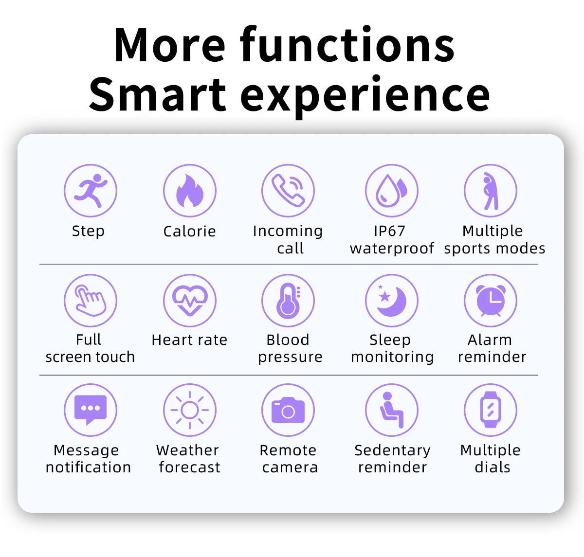 Smartwatch LIGE – Fitness, Freq. Cardíaca, À Prova de Água, Android e iOS