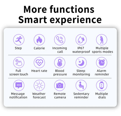 Smartwatch LIGE – Fitness, Freq. Cardíaca, À Prova de Água, Android e iOS