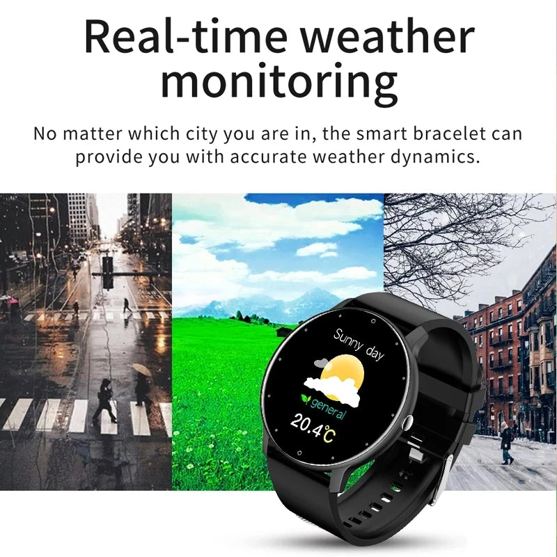 Smartwatch LIGE – Fitness, Freq. Cardíaca, À Prova de Água, Android e iOS