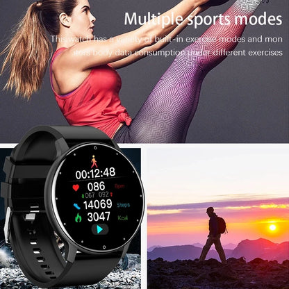 Smartwatch LIGE – Fitness, Freq. Cardíaca, À Prova de Água, Android e iOS