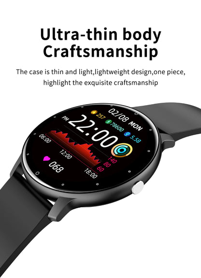 Smartwatch LIGE – Fitness, Freq. Cardíaca, À Prova de Água, Android e iOS