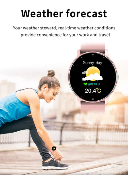 Smartwatch LIGE – Fitness, Freq. Cardíaca, À Prova de Água, Android e iOS