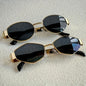 2pcs Summer Trendy Glasses Set Rhombus Oval Frame Fashion Glasses Suitable for Daily Commute and Street Photography Accessories