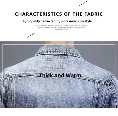 New Men's Short Denim Jacket Casual Style Ripped Jeans Cotton Material Spring Autumn Wear Resistant And Comfortable Fit