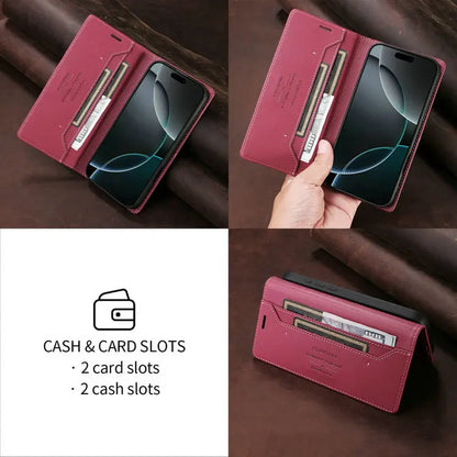 Capa Luxo com Carteira para Xiaomi Redmi Note – Magnética, RFID, Flip