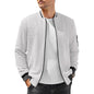 New Mens Casual Long Sleeve Jackets Color-Block Varsity Jacket Fashion Zipper Lightweight Coat with Pockets Autumn Streetwear
