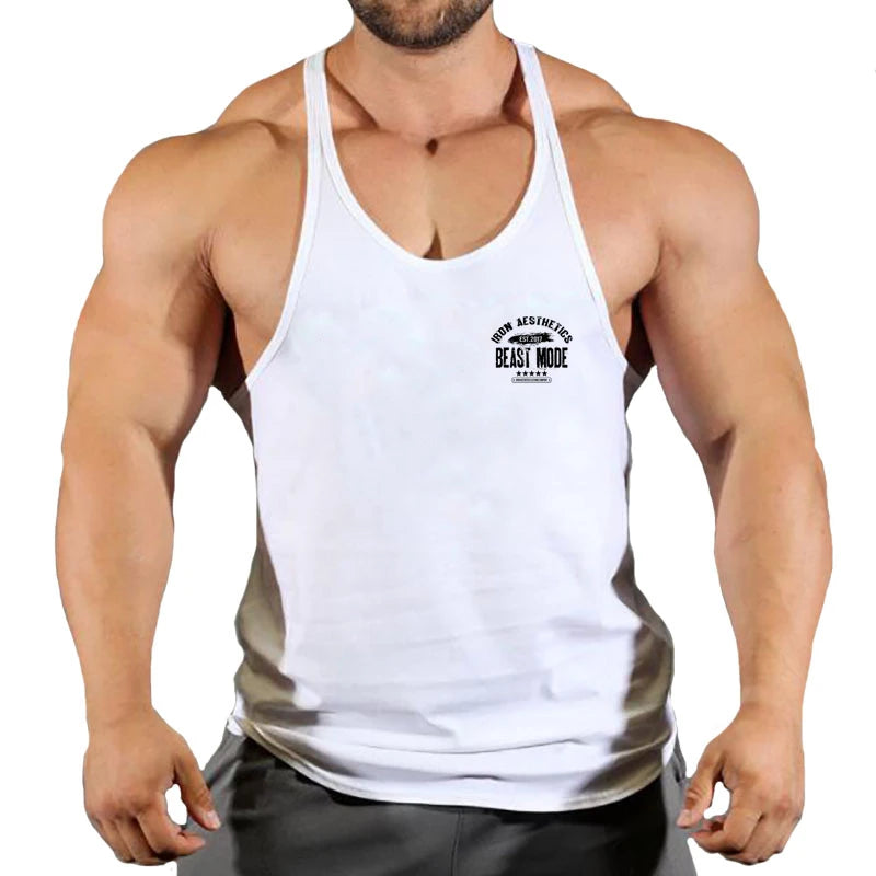Gym Vest Fitness Shirt Muscular Man Singlet Men Vests Stringer Sleeveless Sweatshirt Men's Singlets Top for Fitness Clothing