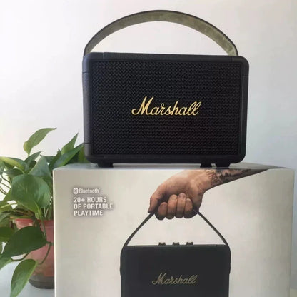Coluna Marshall Bluetooth 5.0 Original – IPX4, Graves Profundos, Exterior