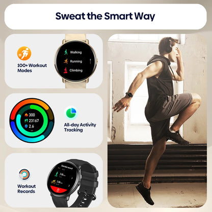 Smartwatch Zeblaze GTR 3 Pro – Chamadas, AMOLED 1.43", Aço 316L, Fitness