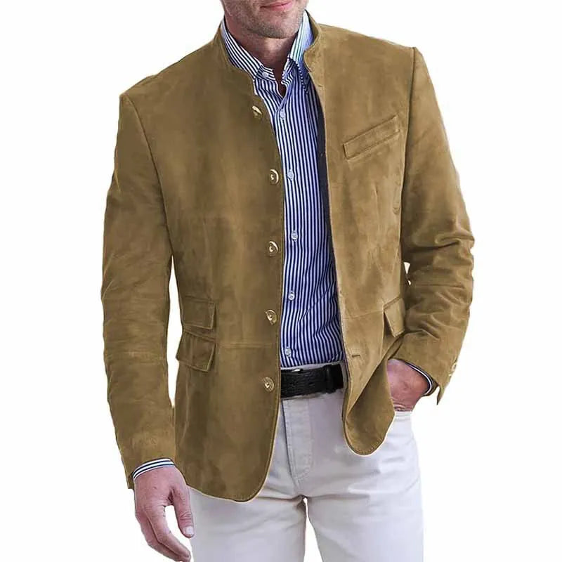 Amazon AliExpress КостюмПальто Fall/Winter Men's Casual Suede Blazer