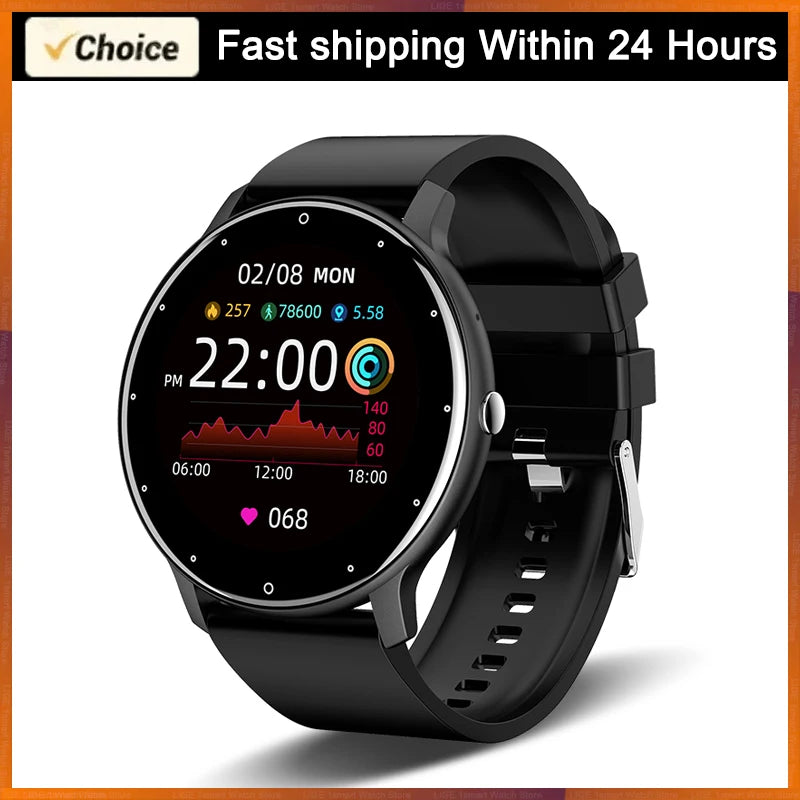 Smartwatch LIGE – Fitness, Freq. Cardíaca, À Prova de Água, Android e iOS