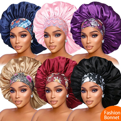 Touca de Cetim com Estampa Floral para Mulher – Conforto Noturno