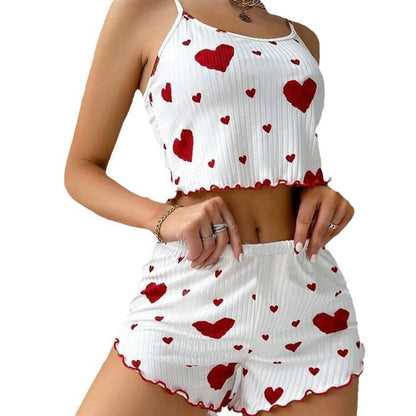 Conjunto de Pijama Feminino Verão — Top e Calções