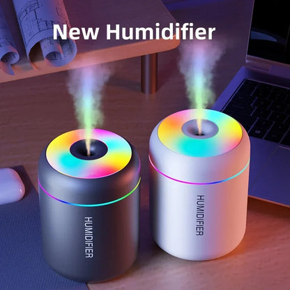 Humidificador Mini USB 180ml com Difusor de Aromas e Luz LED