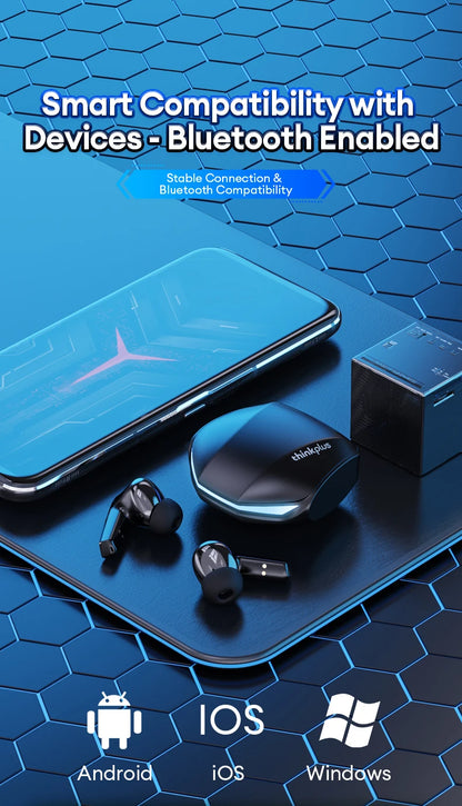 Auriculares Lenovo GM2 Pro Gaming – BT 5.3, Baixa Latência, Microfone