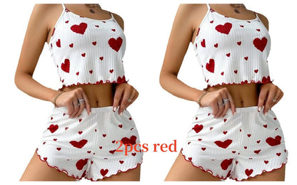 Conjunto de Pijama Feminino Verão — Top e Calções