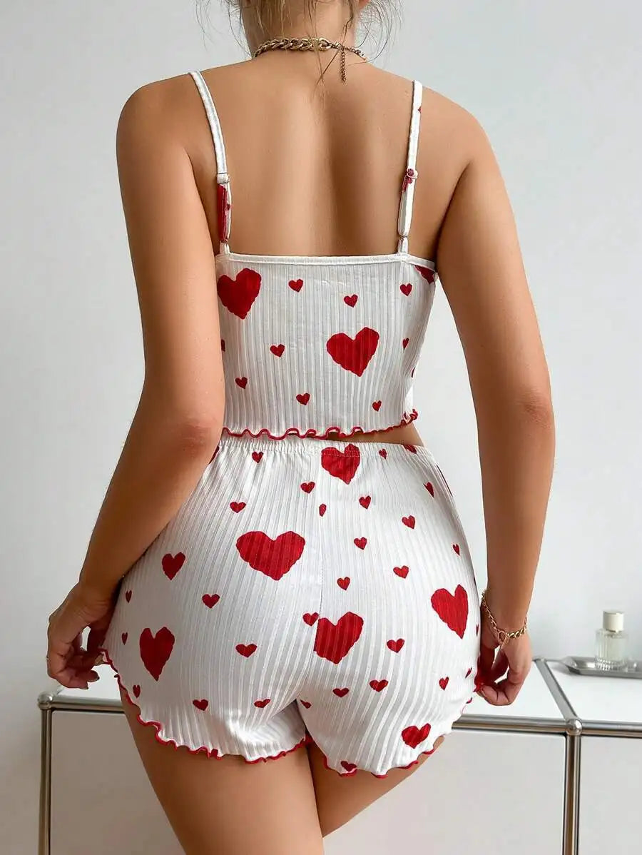 Conjunto de Pijama Feminino Verão — Top e Calções
