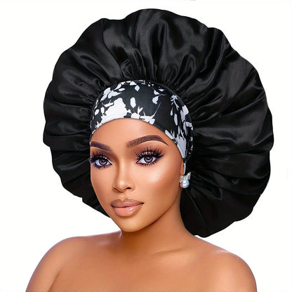 Touca de Cetim com Estampa Floral para Mulher – Conforto Noturno