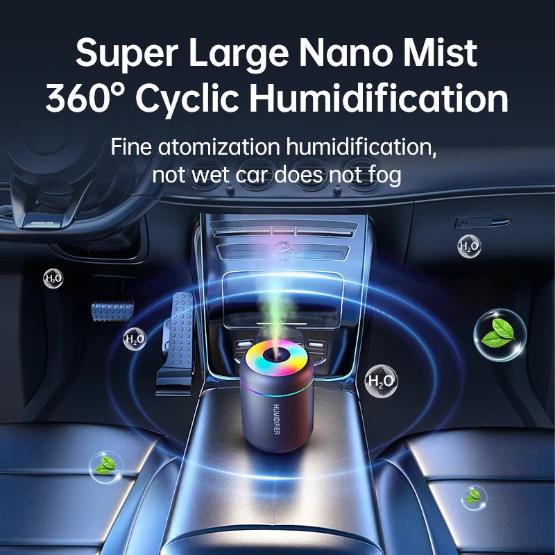 Humidificador Mini USB 180ml com Difusor de Aromas e Luz LED