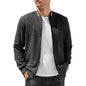 New Mens Casual Long Sleeve Jackets Color-Block Varsity Jacket Fashion Zipper Lightweight Coat with Pockets Autumn Streetwear