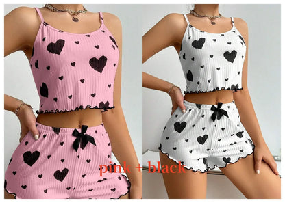 Conjunto de Pijama Feminino Verão — Top e Calções