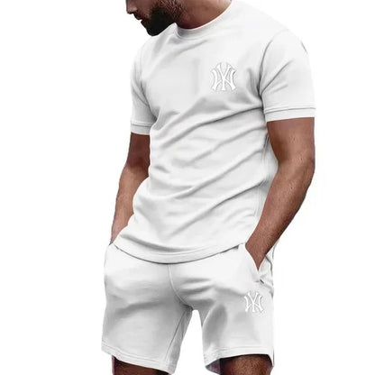 Conjunto Desportivo 2 Peças Masculino – T-shirt e Calções para Corrida e Fitness