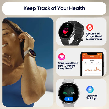 Smartwatch Zeblaze GTR 3 Pro – Chamadas, AMOLED 1.43", Aço 316L, Fitness