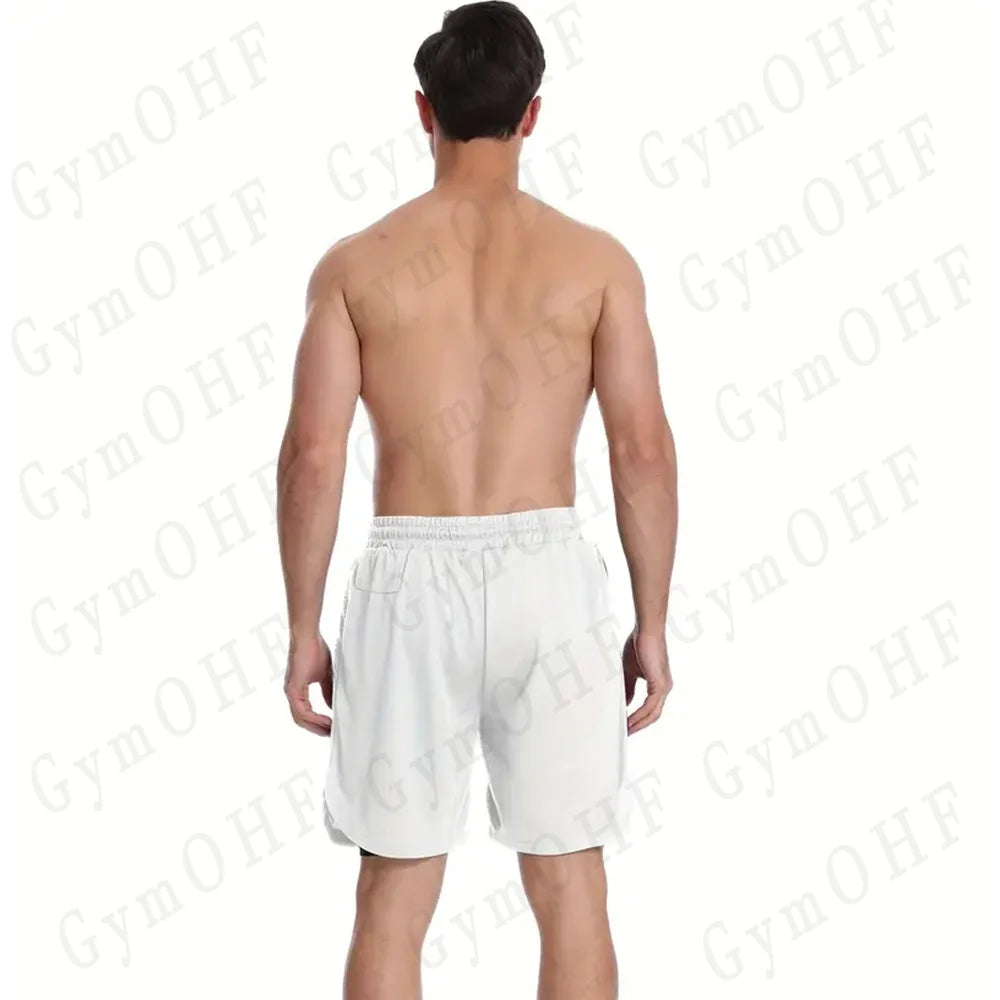 LONSDALE Men's Pattern Printed Fitness Shorts Double Layer 2-in-1 Fast Drying Fitness Outdoor Leisure Training Sports Shorts
