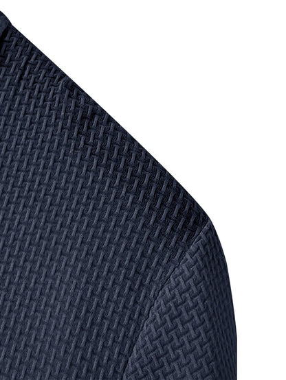 T-shirt Masculina Slim Fit Textura Piqué — Verde Militar, Azul, Branco e Preto