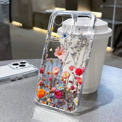 Capa Transparente com Flores para Samsung Galaxy – Antiquéda, Vários Modelos
