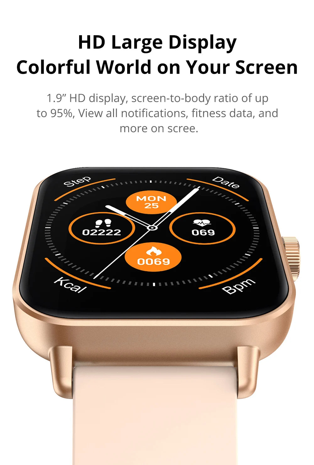 Smartwatch COLMI P81 – Chamadas, Ecrã 1.9", 100+ Desportos, Saúde 24h