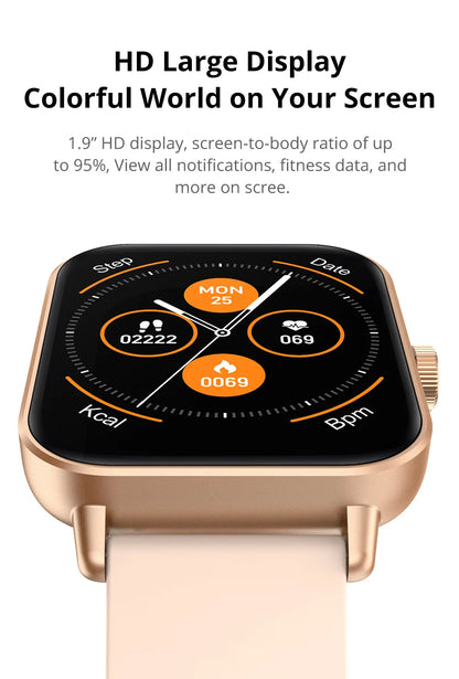 Smartwatch COLMI P81 – Chamadas, Ecrã 1.9", 100+ Desportos, Saúde 24h