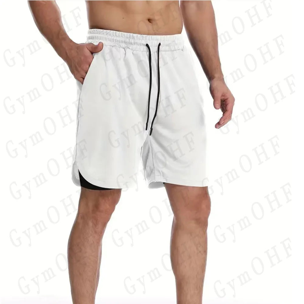 LONSDALE Men's Pattern Printed Fitness Shorts Double Layer 2-in-1 Fast Drying Fitness Outdoor Leisure Training Sports Shorts