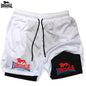 LONSDALE Men's Pattern Printed Fitness Shorts Double Layer 2-in-1 Fast Drying Fitness Outdoor Leisure Training Sports Shorts