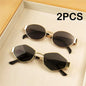 Pack 2 Óculos de Sol Redondos Punk Vintage – Armaoção Metal, Femininos