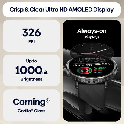 Smartwatch Zeblaze GTR 3 Pro – Chamadas, AMOLED 1.43", Aço 316L, Fitness