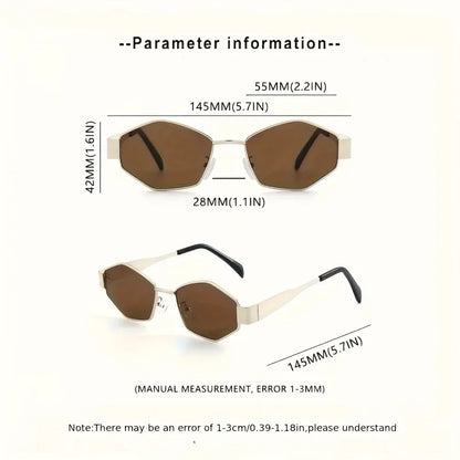 2pcs Summer Trendy Glasses Set Rhombus Oval Frame Fashion Glasses Suitable for Daily Commute and Street Photography Accessories