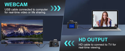 Câmara Digital 4K 72MP – 12x Zoom Ótico, WiFi, Flash, Autofocus, YouTube